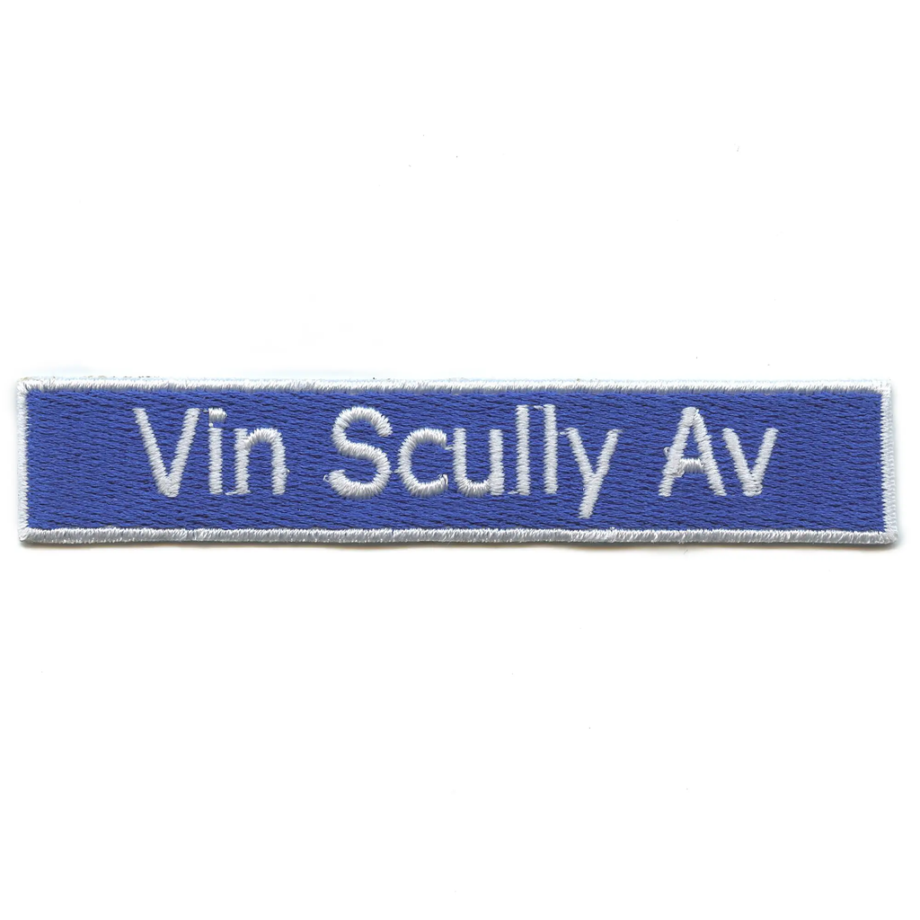 Vin Scully Avenue Patch Street Sign Los Angeles Team Embroidered Iron On