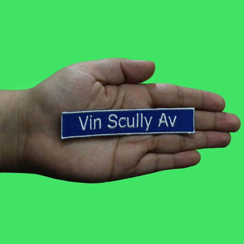 Vin Scully Avenue Patch Street Sign Los Angeles Team Embroidered Iron On