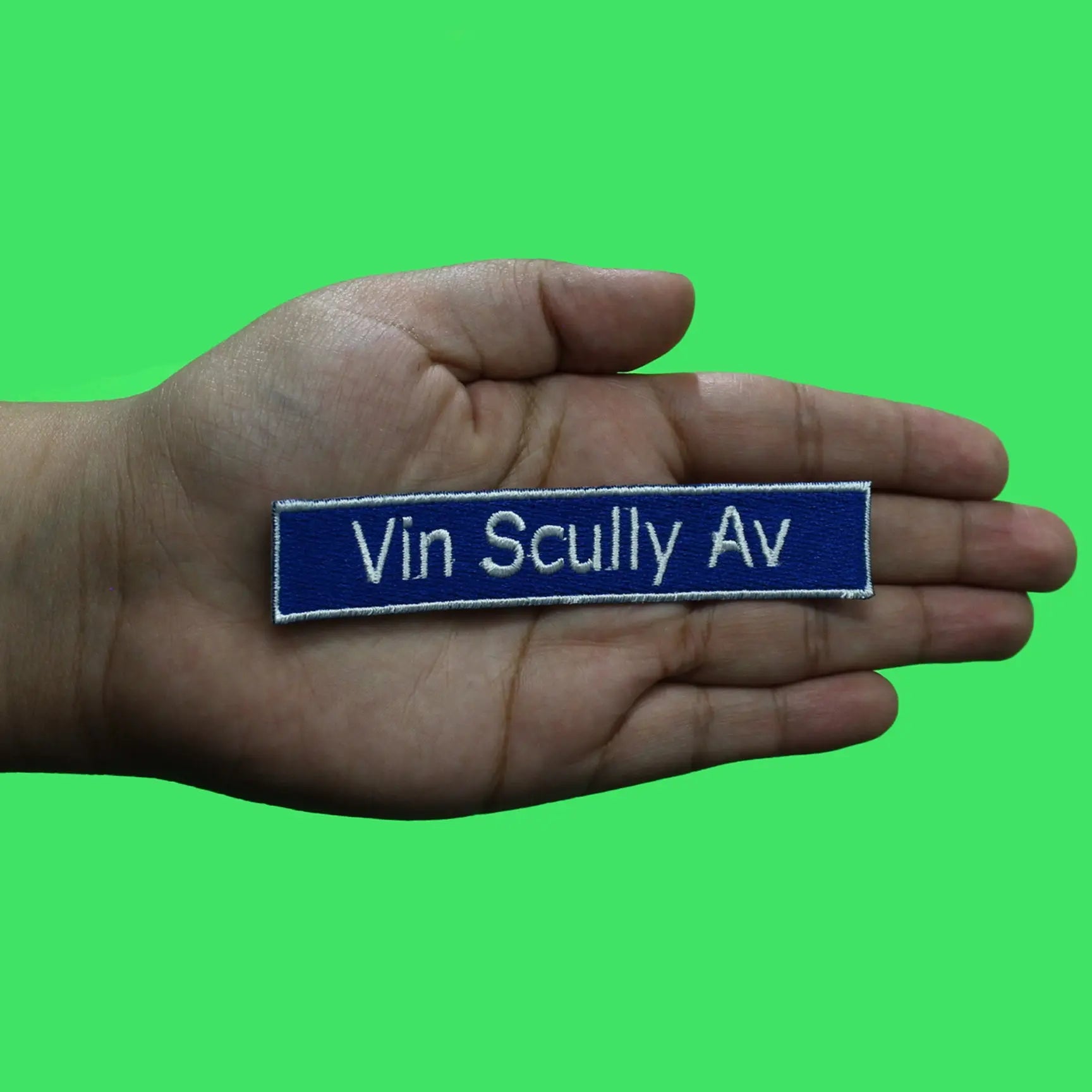 Vin Scully Avenue Patch Street Sign Los Angeles Team Embroidered Iron On