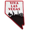 Viva Las Vegas State Patch Nevada City Silhouette Embroidered Iron On