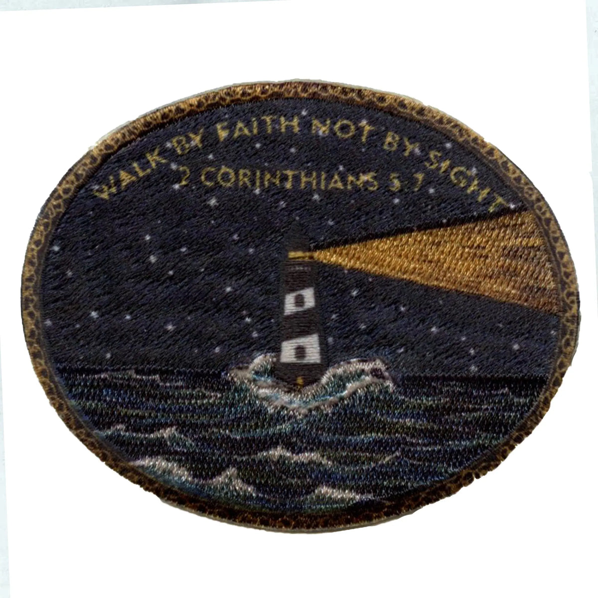 Walk By Faith Patch Religious Bible Verse Sublimated Embroidery Iron-On
