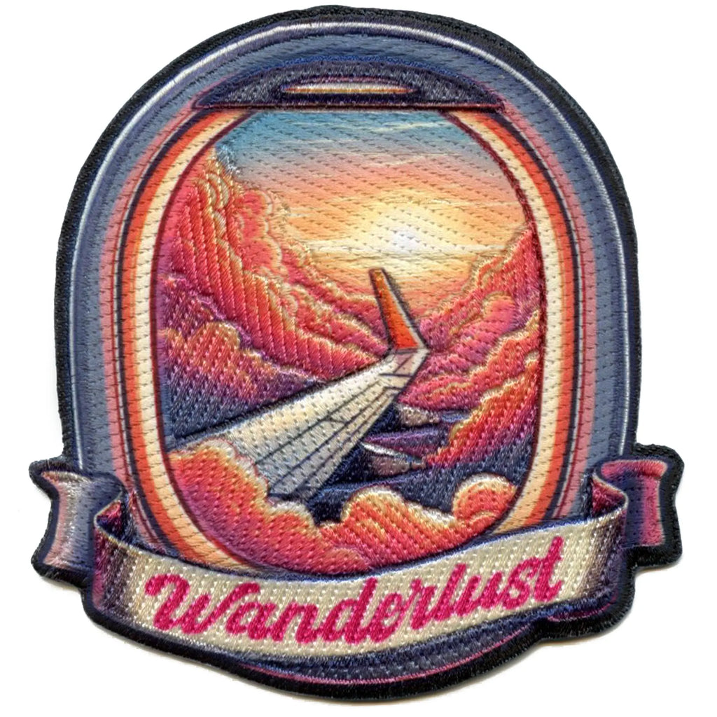 Wanderlust Travel Souvenir Patch Explore Adventure Hobby Embroidered Iron On