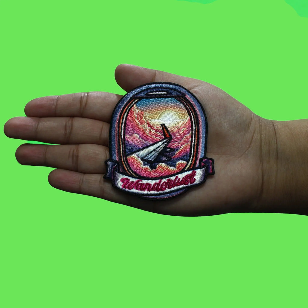 Wanderlust Travel Souvenir Patch Explore Adventure Hobby Embroidered Iron On