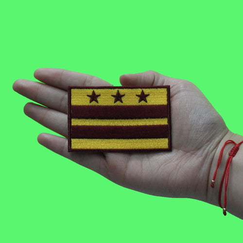 Washington D.C. Football Sleeve Patch Team Colors Flag Embroidered Iron On Patch