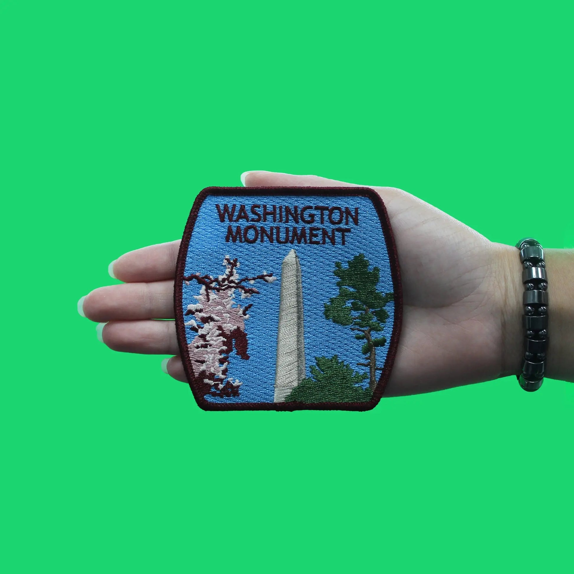 Washington Monument Memorial Patch National Mall DC Travel Embroidered Iron On