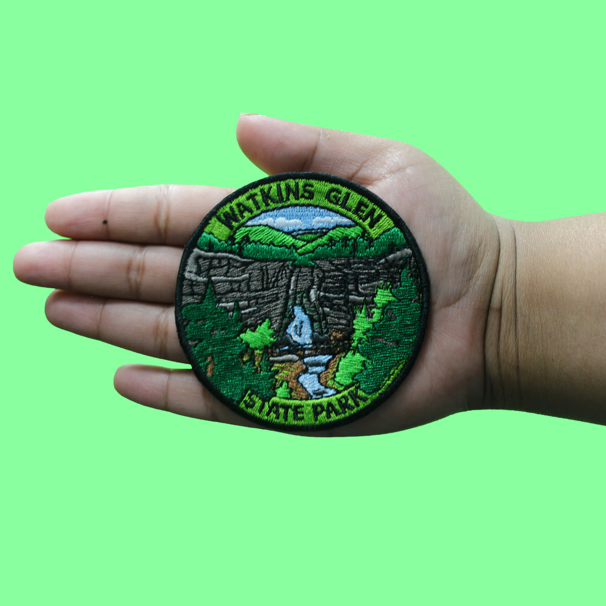 Watkins Glen State Park Patch New York Collectible Embroidered Iron-On