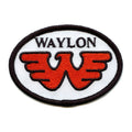 Waylon Jennings Oval Logo Patch Country Music Singer Embroidered Iron-On