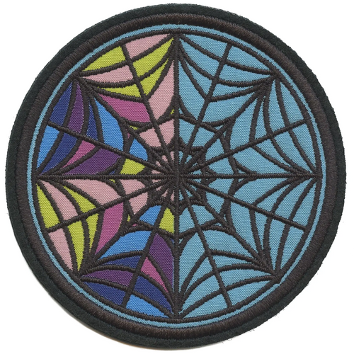 Wednesday Enid Stained Glass Patch Nevermore Academy TV Sublimated Embroidered Iron On