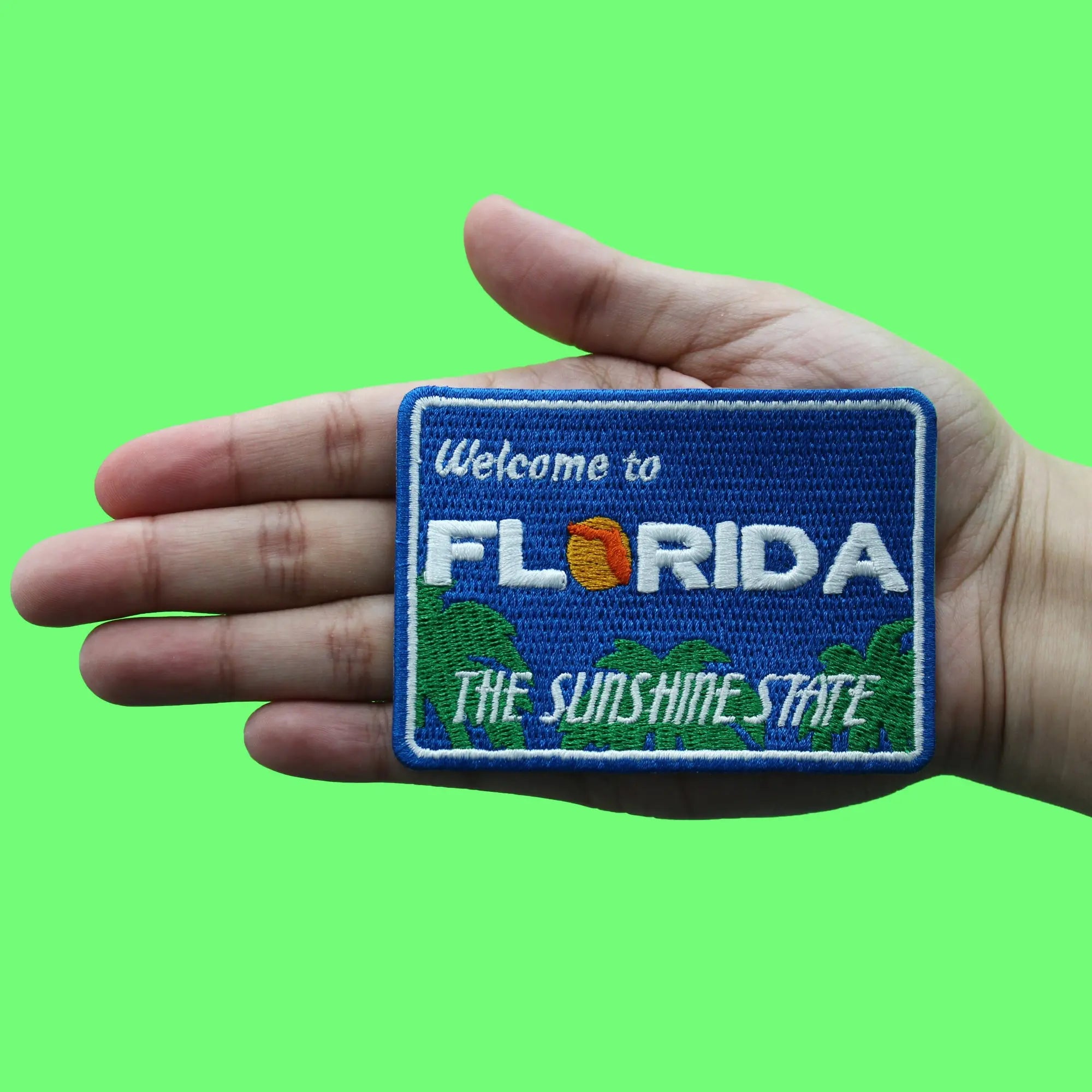 Welcome to Florida Patch Travel Freeway Road Sign Embroidered Iron On