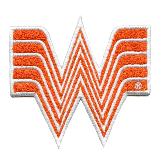 Whataburger Single Letter Logo Patch Texas Fast Food Chenille Iron On