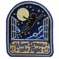 Where Dreams Take Flight Glitter Patch Cartoon Movie Character Embroidered Applique Iron On