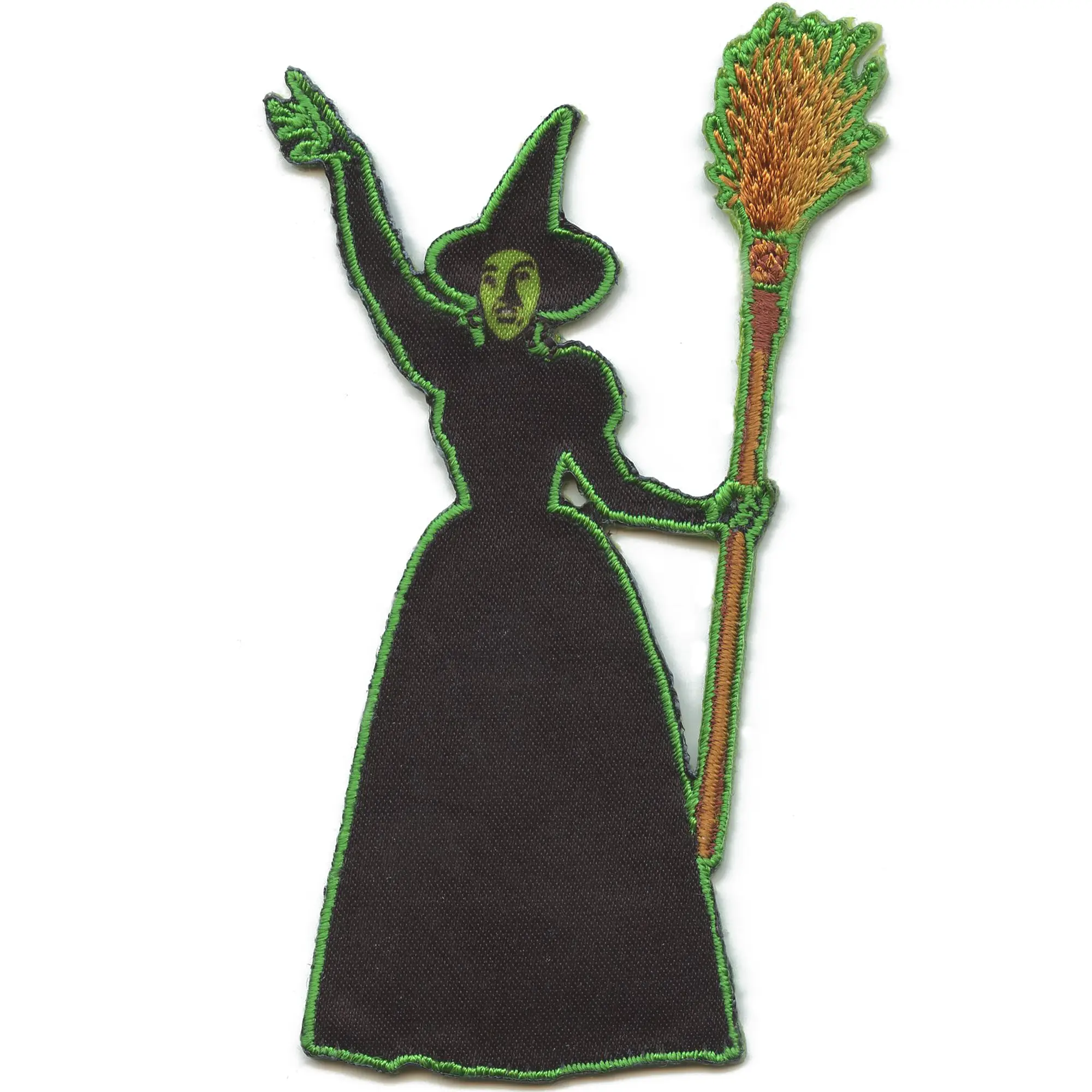 Wizard Of Oz Portrait Patch Wicked Witch Broom Sublimated Embroidery Iron On