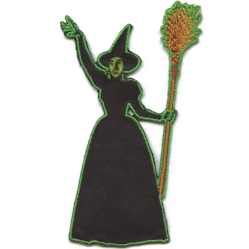 Wizard Of Oz Portrait Patch Wicked Witch Broom Sublimated Embroidery Iron On