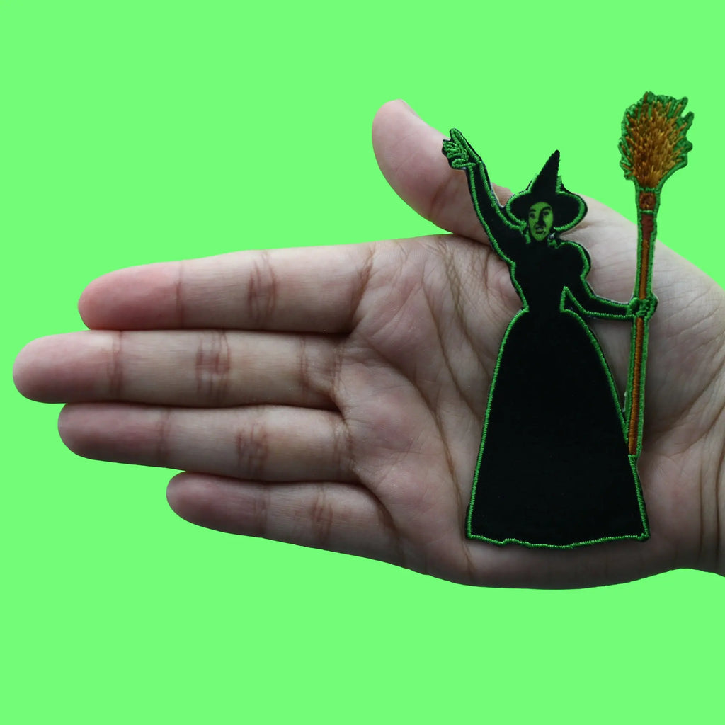 Wizard Of Oz Portrait Patch Wicked Witch Broom Sublimated Embroidery Iron On
