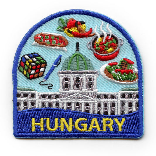 Hungary World Showcase Travel Patch Budapest Europe Vacation Embroidered Iron On