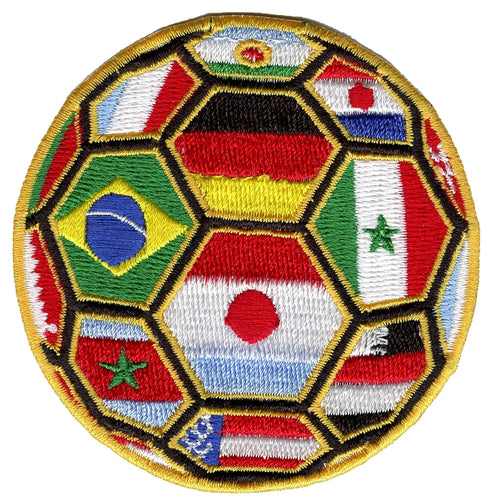 Worldwide Soccer Sport Patch Travel Fan Flags Embroidered Iron On