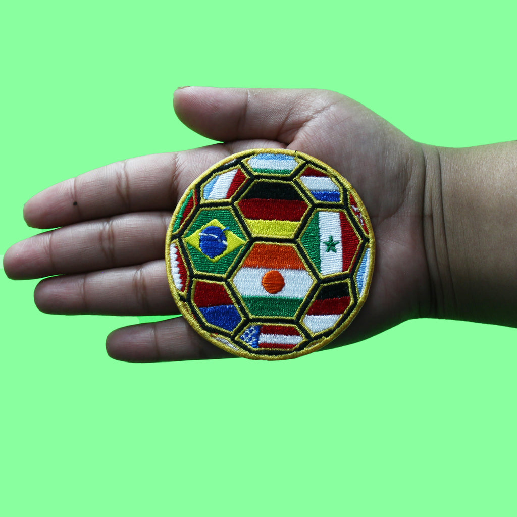 Worldwide Soccer Sport Patch Travel Fan Flags Embroidered Iron On
