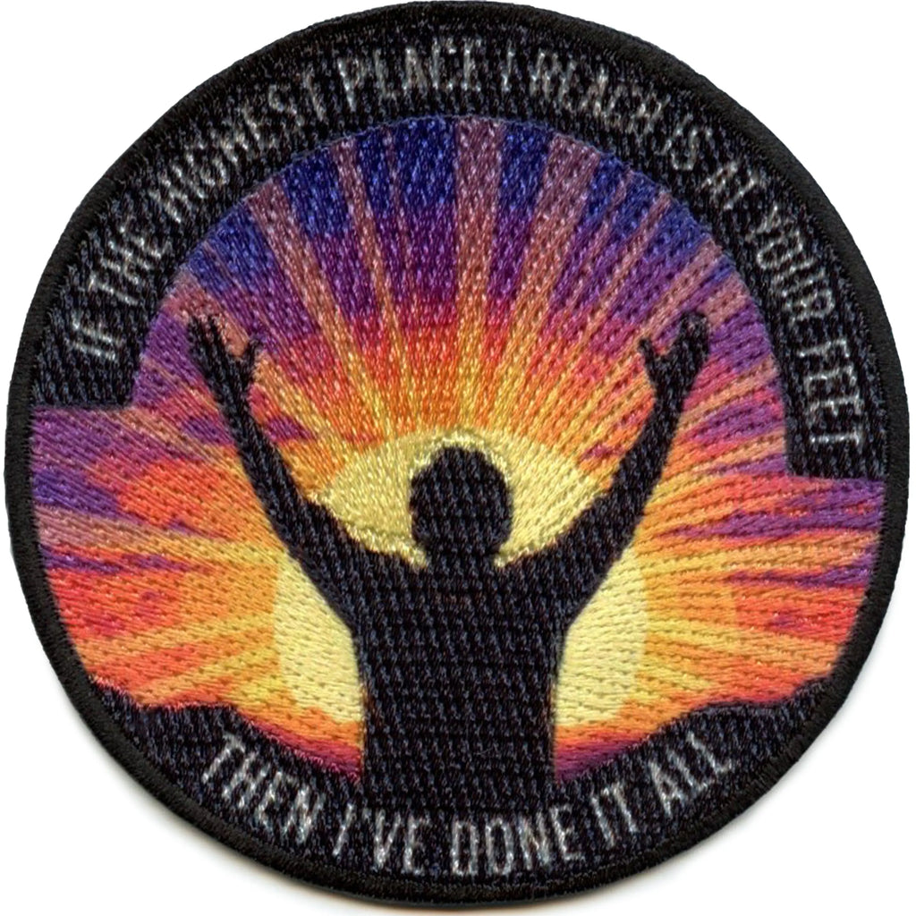 Worship Glory to God Patch Reaching Towards Light Sublimated Iron-On