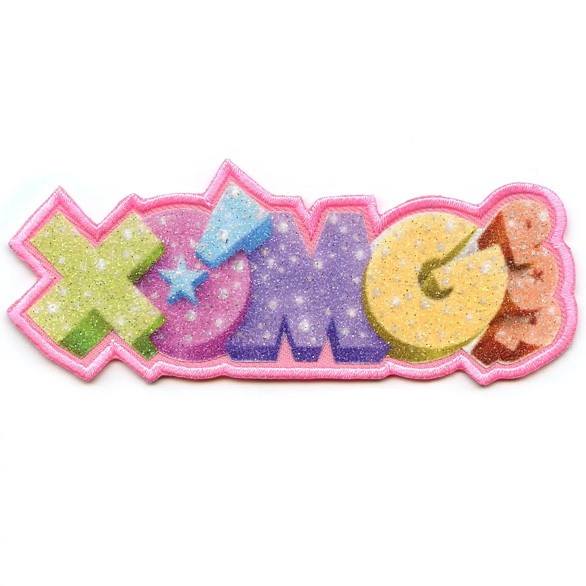 XOMG Pop Secondary Logo Patch Pink Dance Girls Applique Iron On