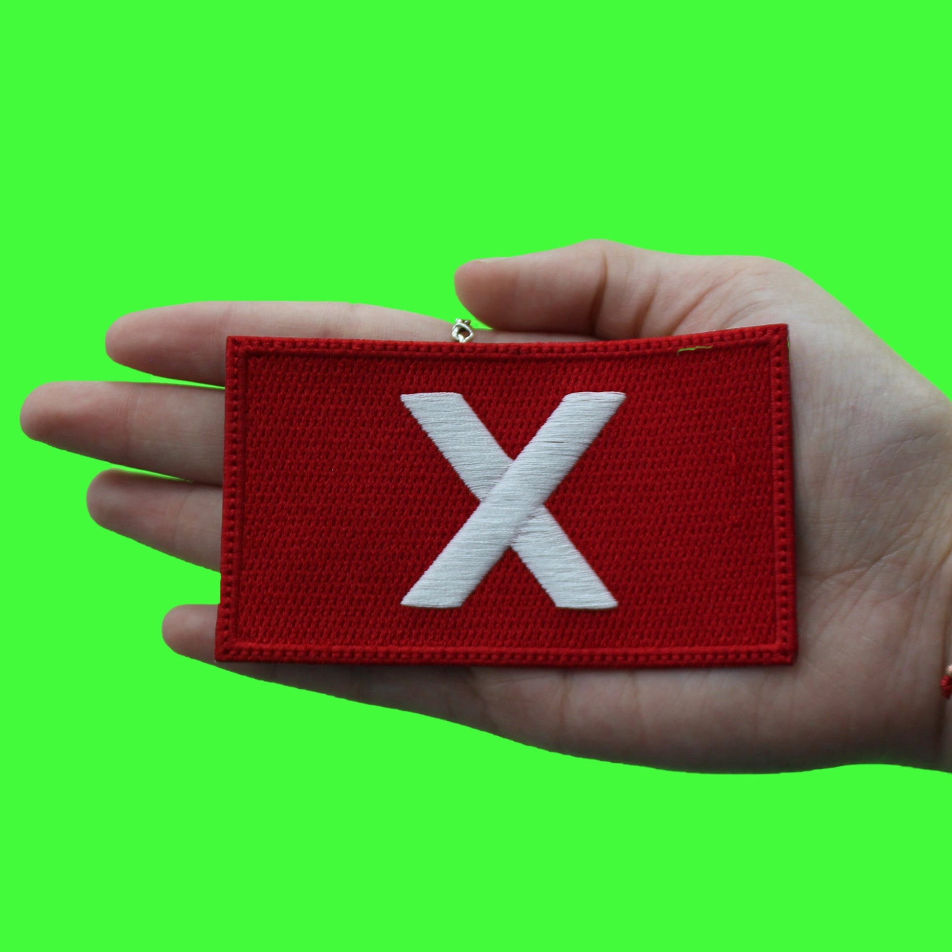 X Means No Patch Korean Survival Game Embroidered Iron On