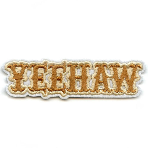 Yeehaw Rodeo Script Patch Western Country Cowboy Embroidered Iron On