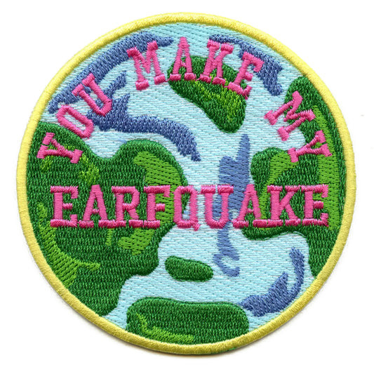 You Make My Earthquake Patch American Singer Song Embroidered Iron On