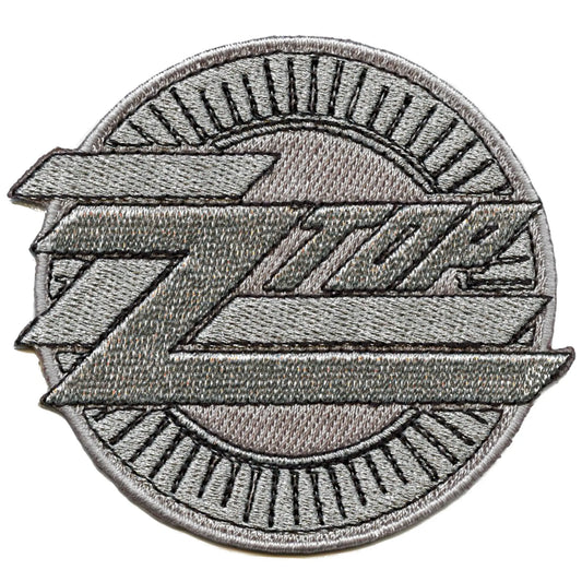 ZZ Top Metallic Logo Patch Classic Rock Band Embroidered Iron On