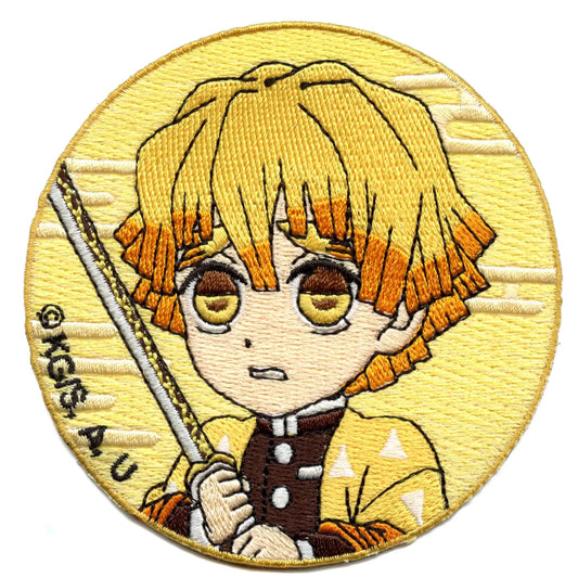 Patch brodé Demon Slayer Zenitsu Agatsuma personnage d'anime thermocollant