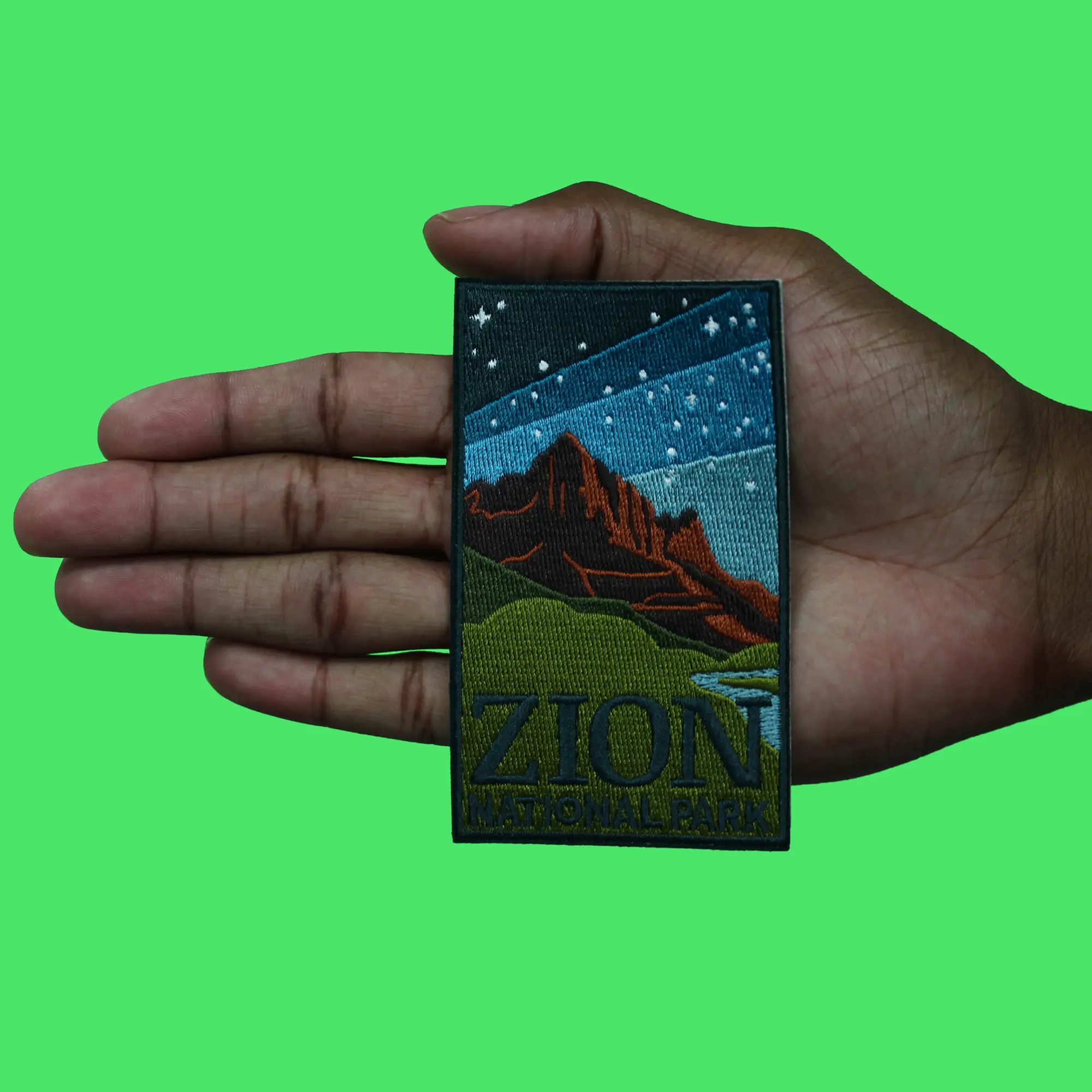 Zion National Park Dark Sky Travel Patch National Park Embroidered Iron On
