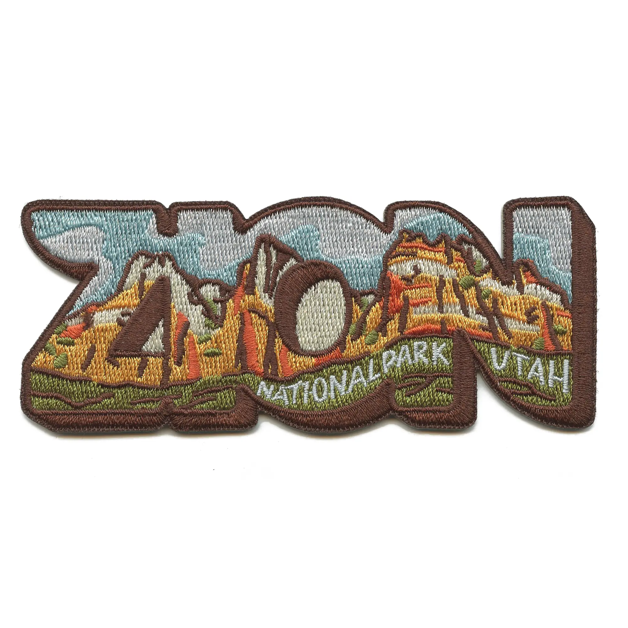 Zion Word Travel Patch National Park Embroidered Iron On