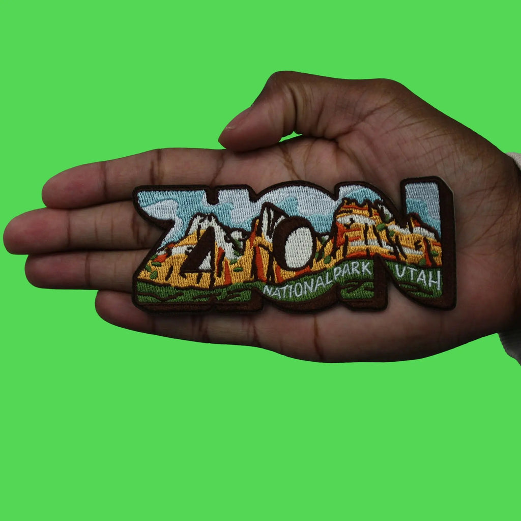 Zion Word Travel Patch National Park Embroidered Iron On