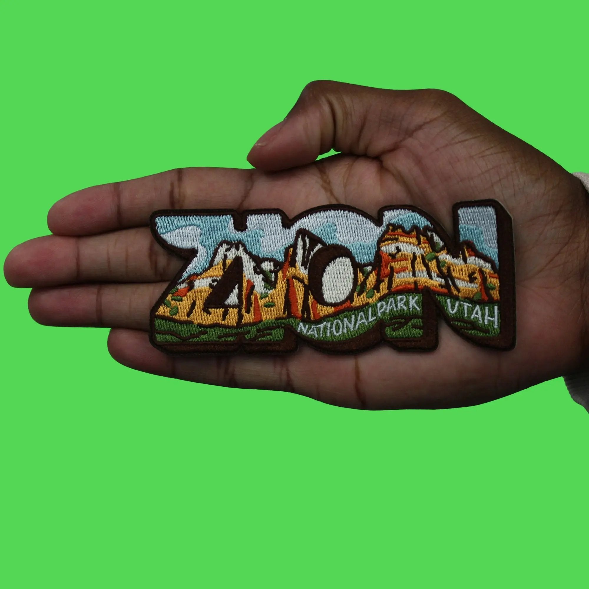 Zion Word Travel Patch National Park Embroidered Iron On