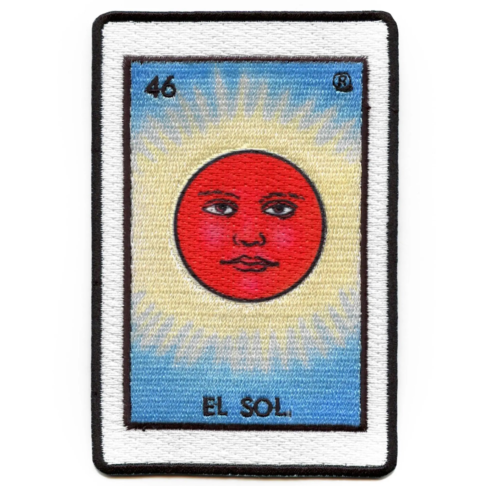 El Sol 46 Patch Mexican Loteria Card Sublimated Embroidery Iron On