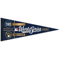 2026 MLB World Series Dueling Premium Pennant Milwaukee Brewers Vs TBD