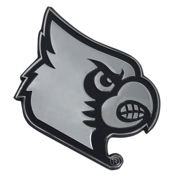 Louisville Cardinals Solid Metal Chrome Emblem