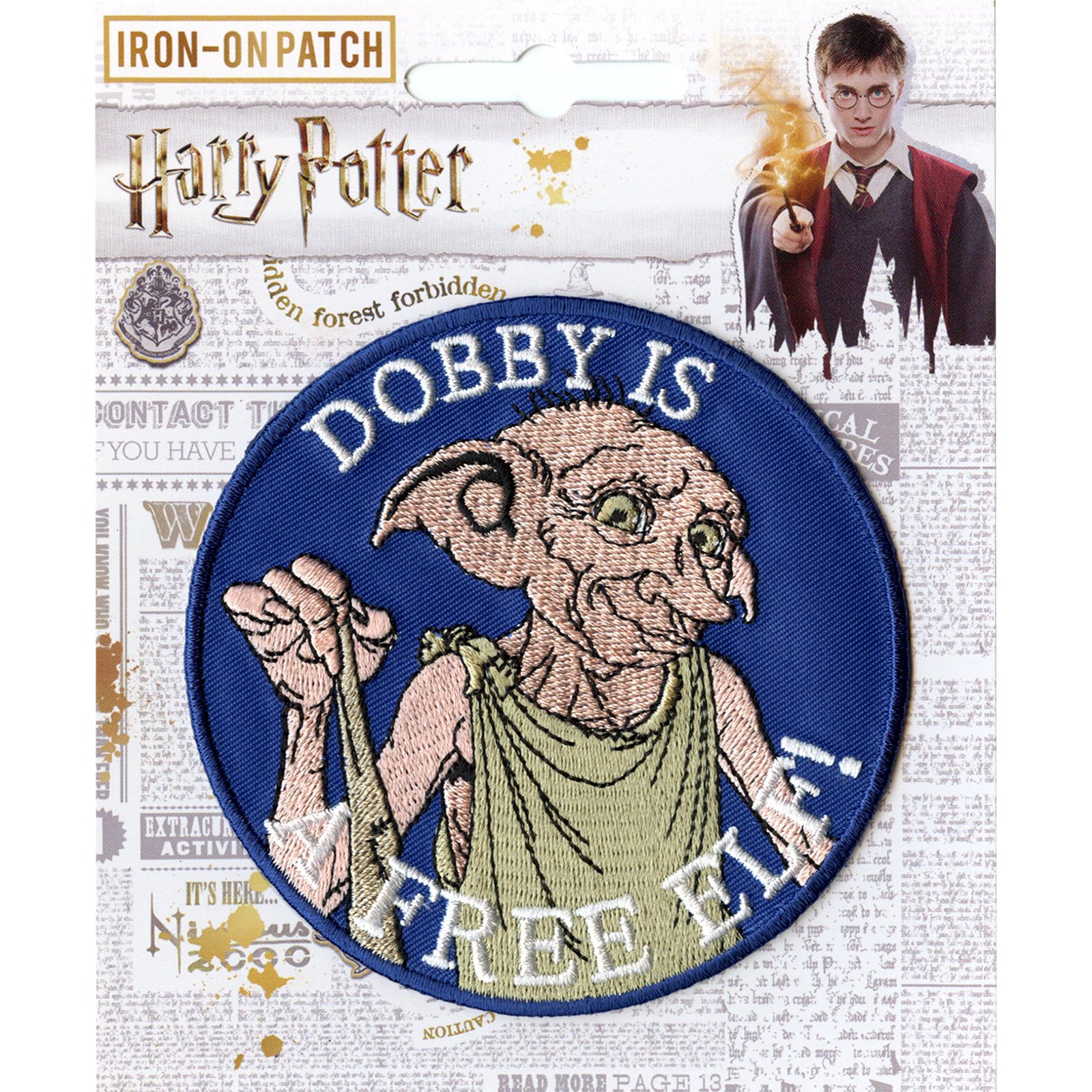 Harry Potter Dobby Is A Free Elf Embroidered Iron-on Patch 
