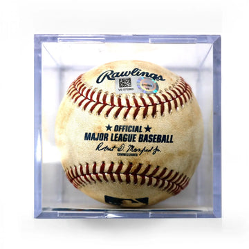 2019 MLB Houston Astros Game Used Baseball Ramirez to Chirinos Minute Maid Park 