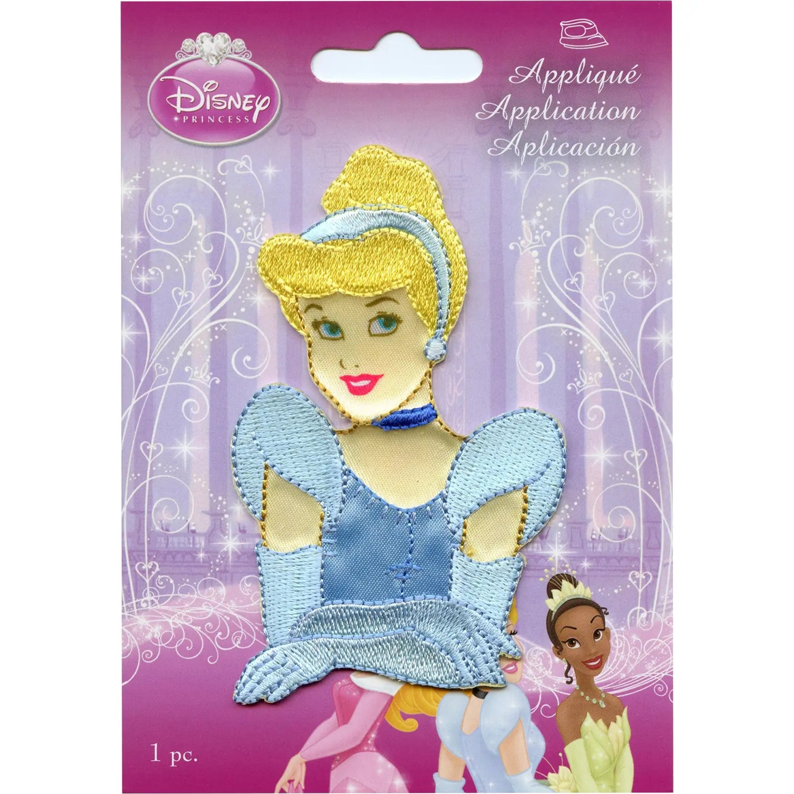 Disney Princess Cinderella Portrait Iron on Embroidered Applique Patch 