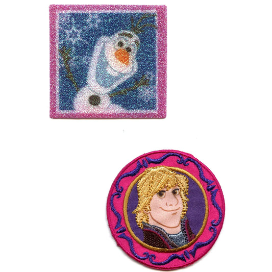 Disney Frozen Olaf and Kristoff 2 pack Iron on Applique Patch 