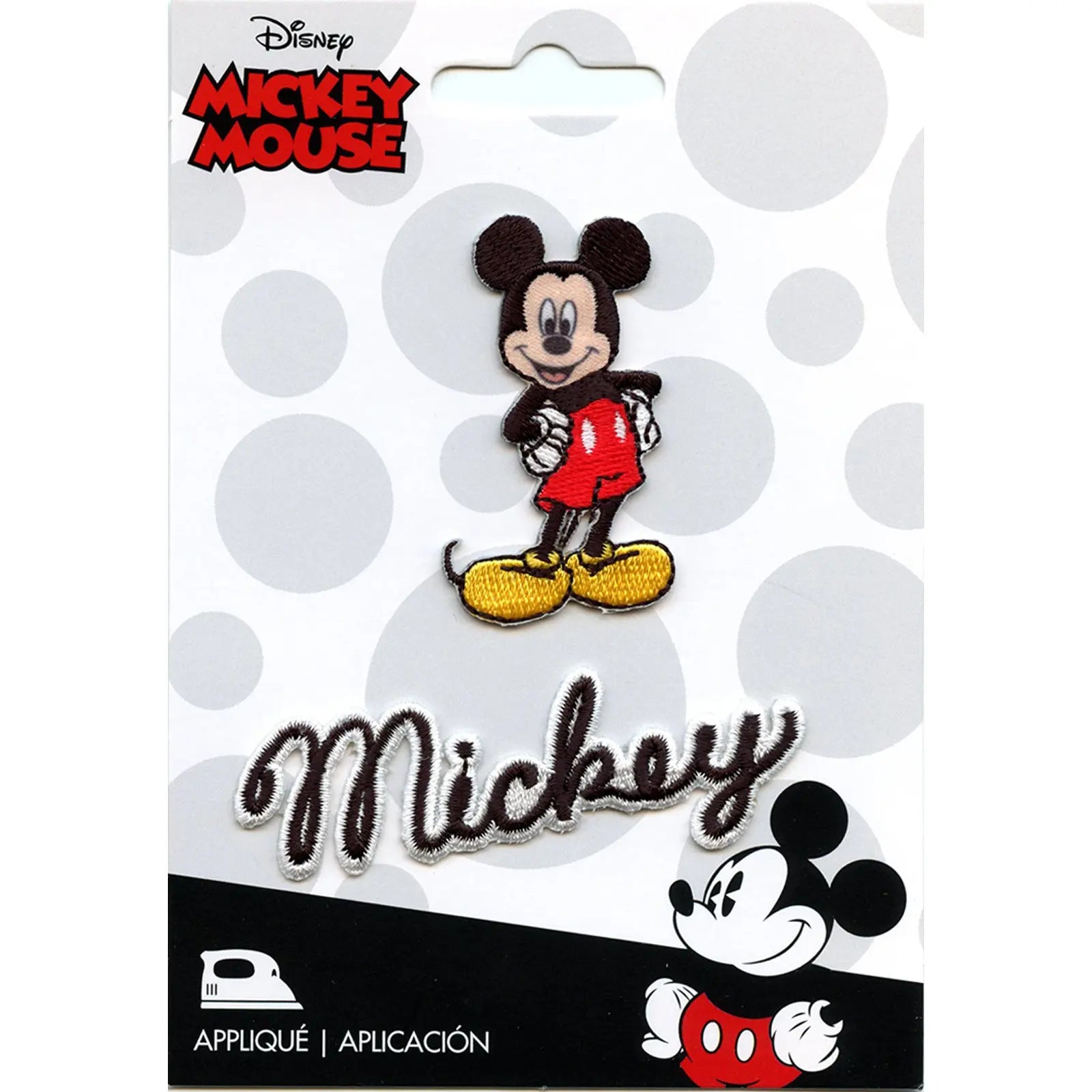 Disney Mickey Mouse With Script Iron on Embroidered Patch – Patch Collection
