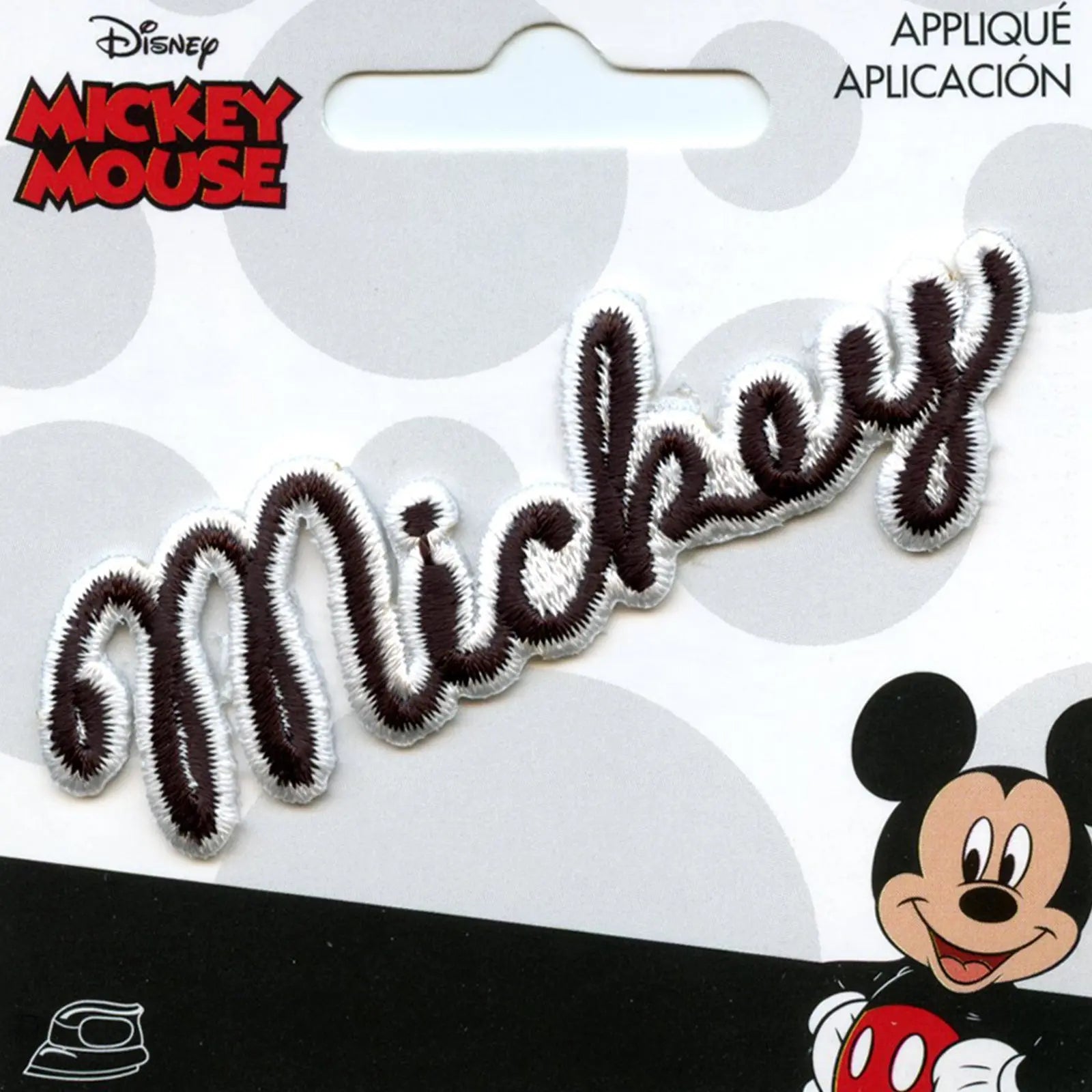 Disney Mickey Mouse With Script Iron on Embroidered Patch – Patch Collection