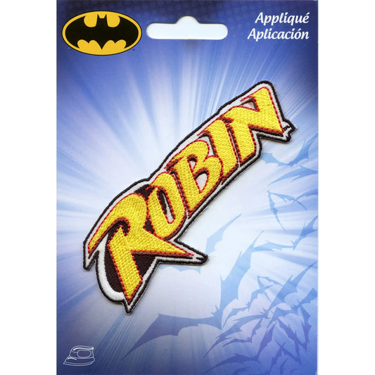 Dc Comics Robin Script Iron on Embroidered Patch 