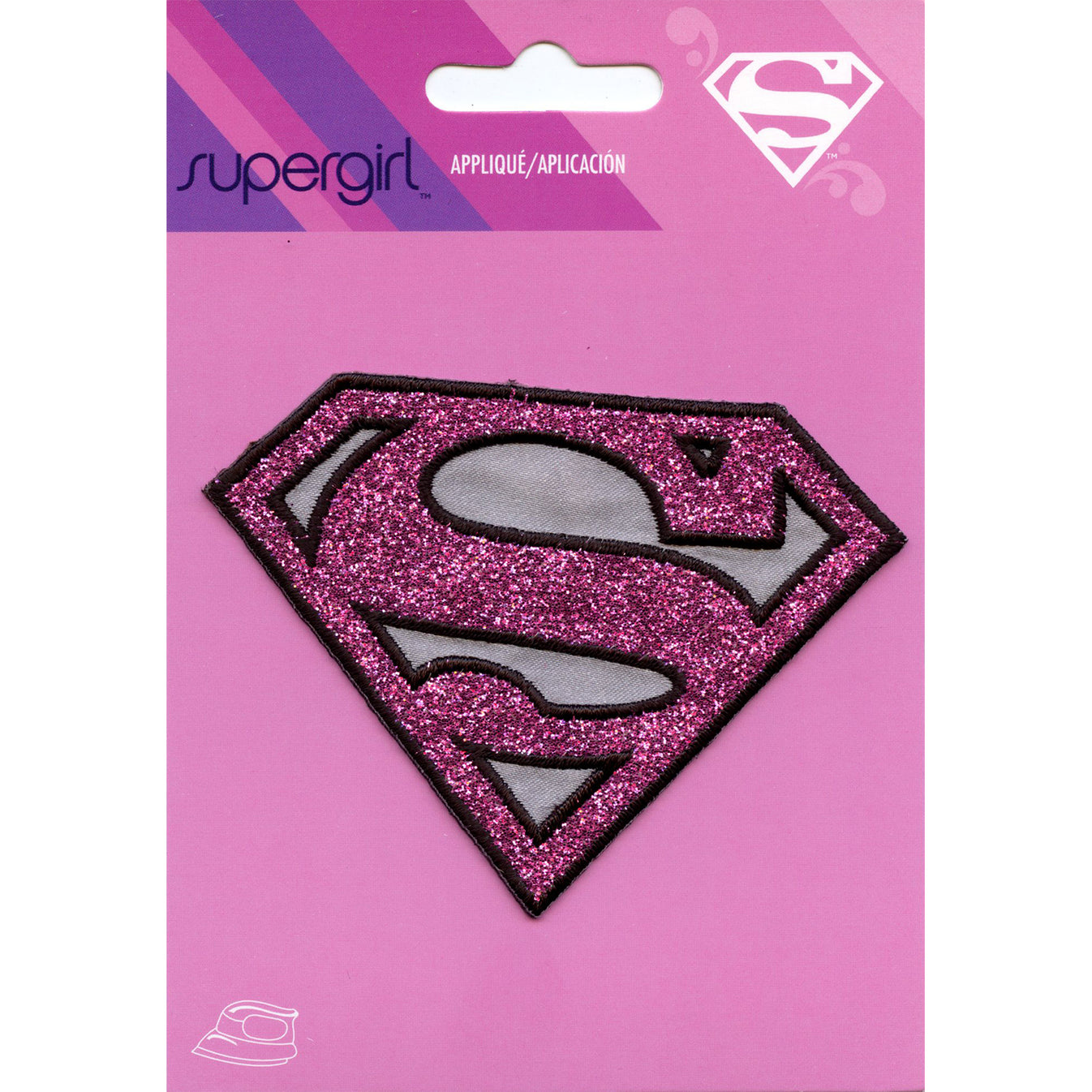 Dc Comics Supergirl Pink Shimmer Iron on Applique Patch Medium