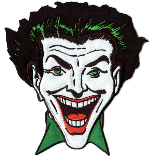 Dc Comics Joker Head Iron on Embroidered Applique Patch 