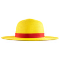 Anime Yellow Straw Hat with Red Ribbon 