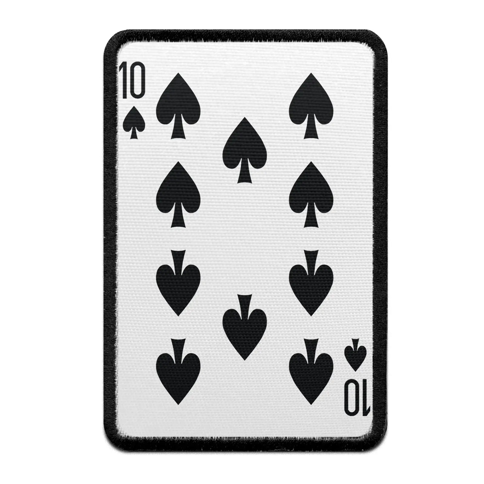 Ten Of Spades Card FotoPatch Game Deck Embroidered Iron On 