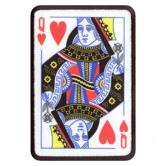 Queen Of Hearts Card FotoPatch Game Deck Embroidered Iron On 