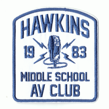 Stranger Things Hawkins Middle School AV Club Logo Iron On Patch 