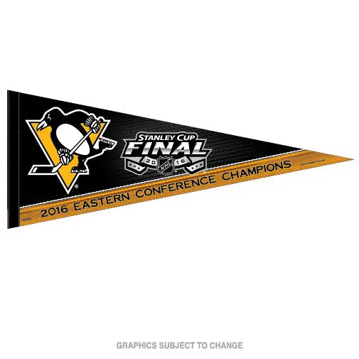 2016 NHL Eastern Conference Champions Pittsburgh Penguins Pennant 