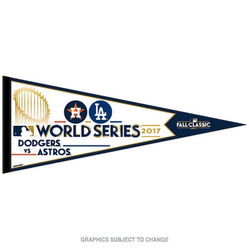 2017 MLB World Series Dueling Classic Pennant Los Angeles Dodgers Houston Astros 
